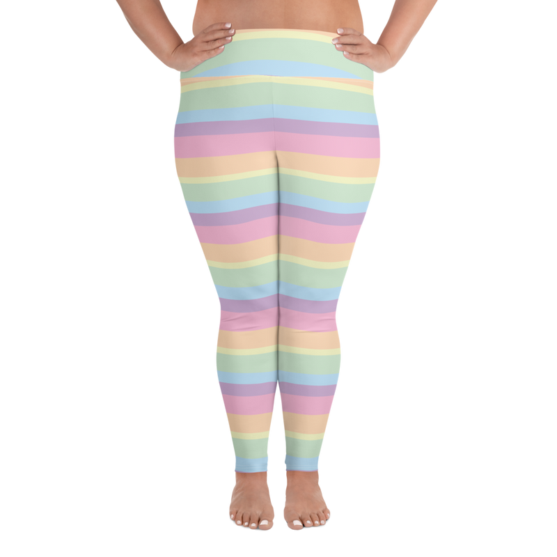 Plus Size Leggings Rainbow