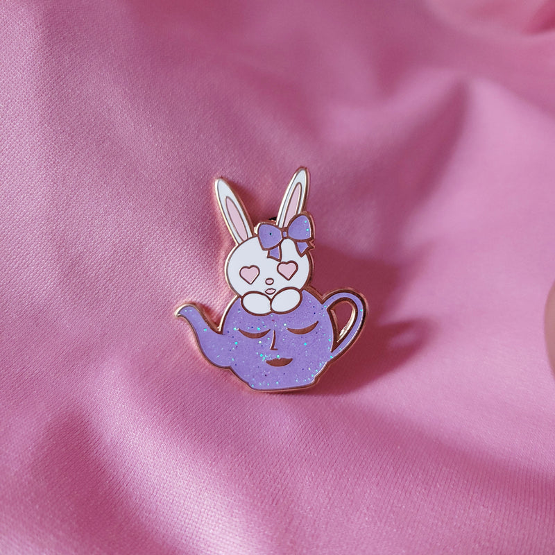 Bunny and Tea pin