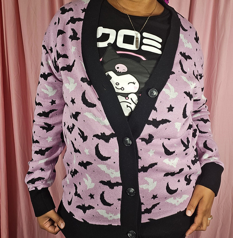 Pink Batty Knitted cardigan