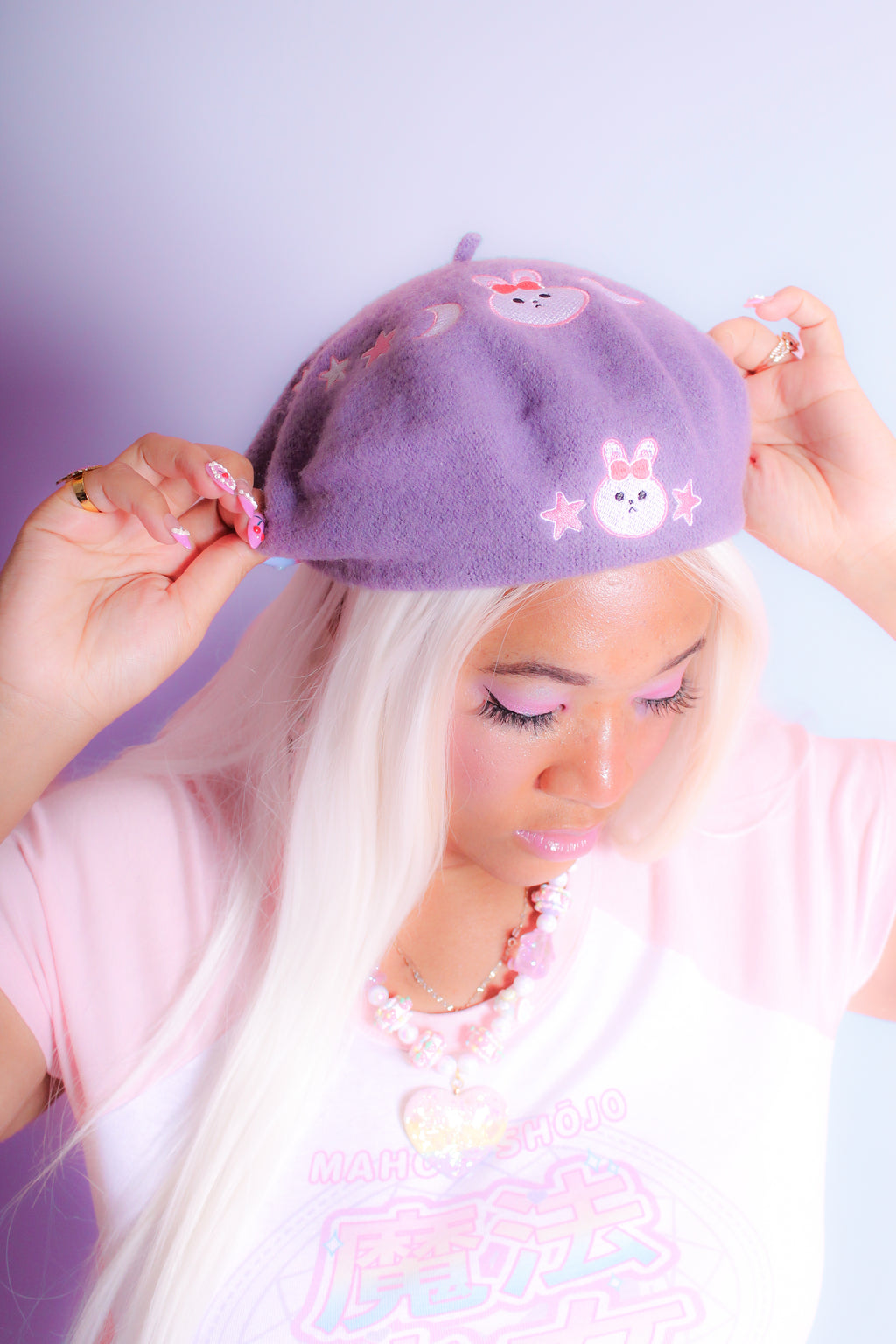 Moon Bunny Beret