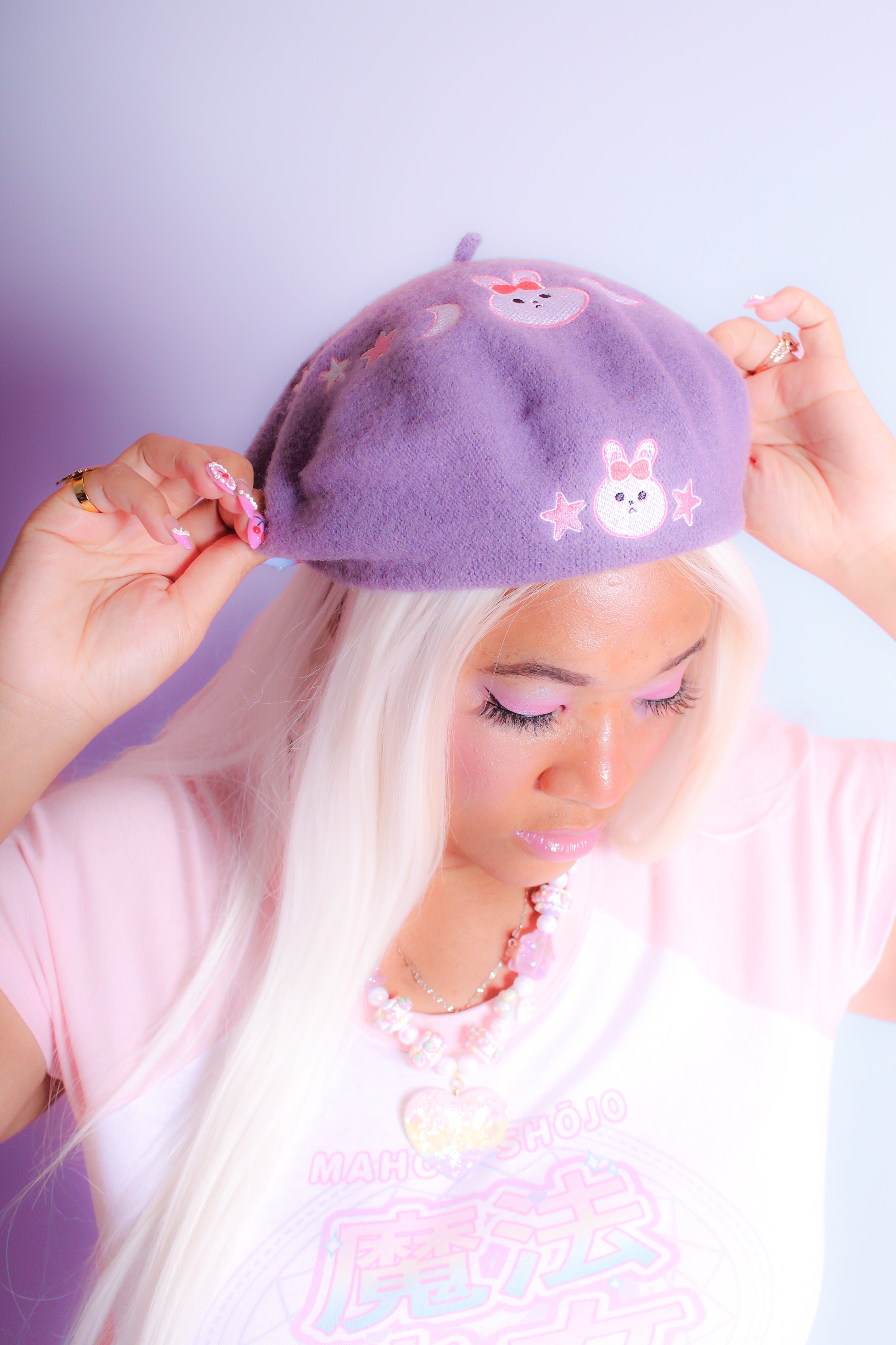 Moon Bunny Beret