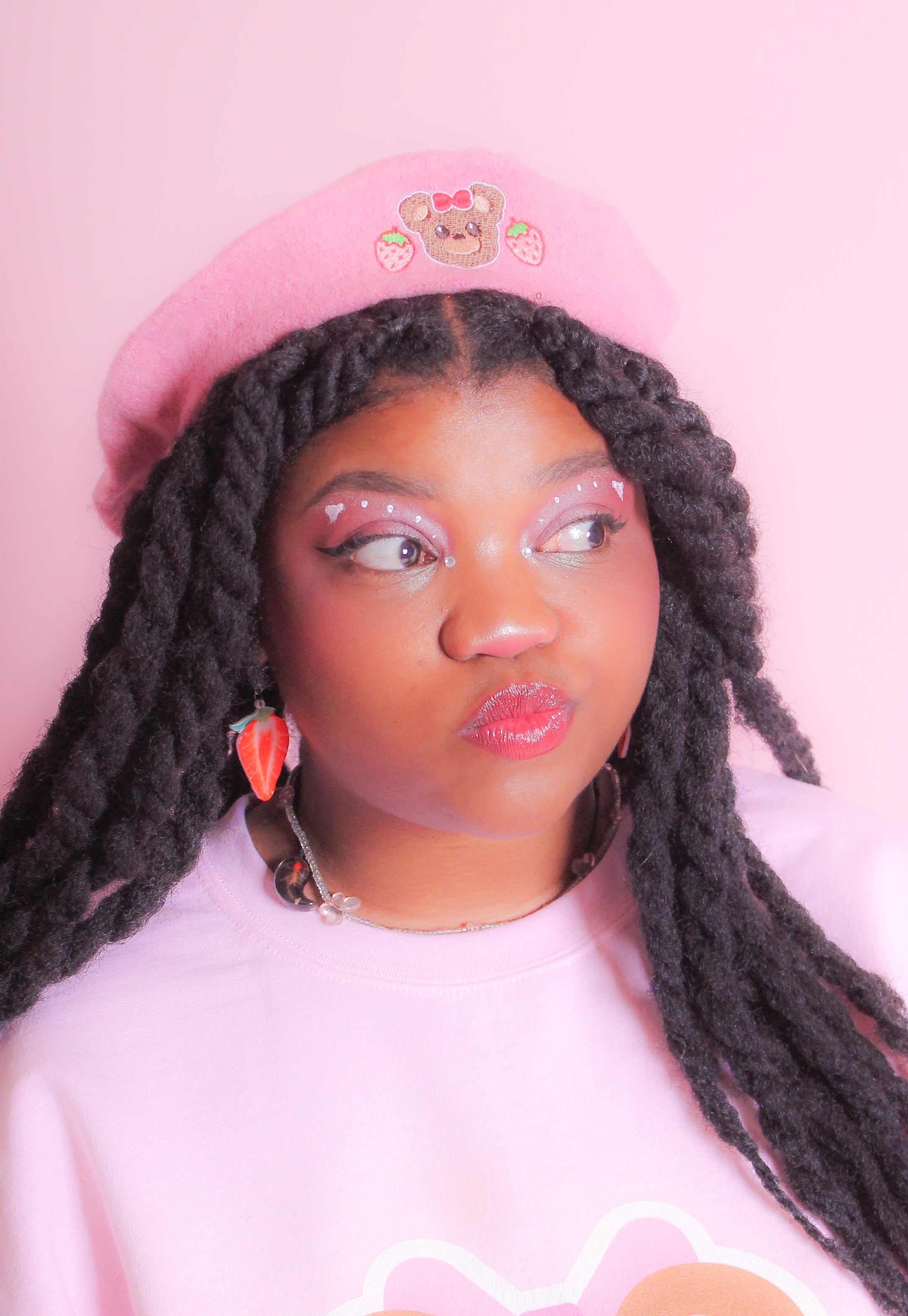 Beary Cute Pink Beret