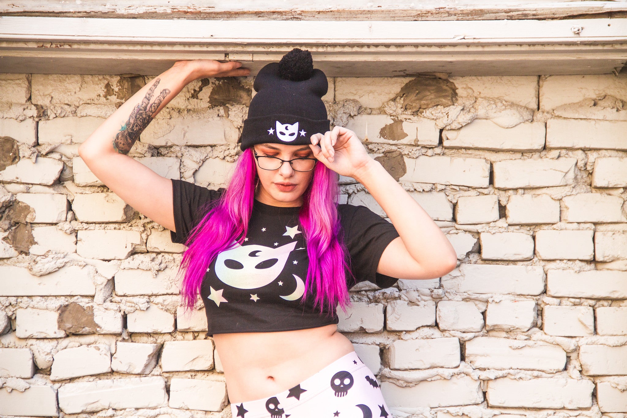 Galaxy Kitty Knit Beanie