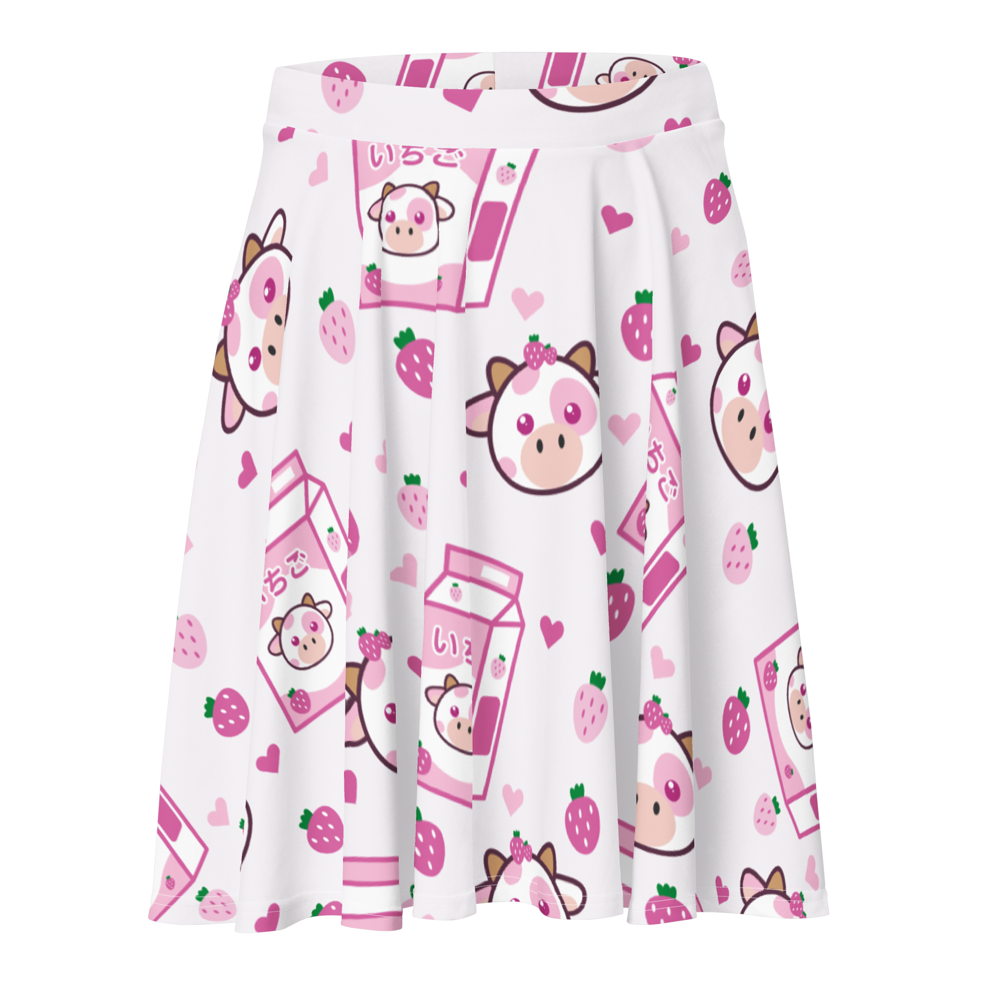 Strawberry Milk Skater Skirt